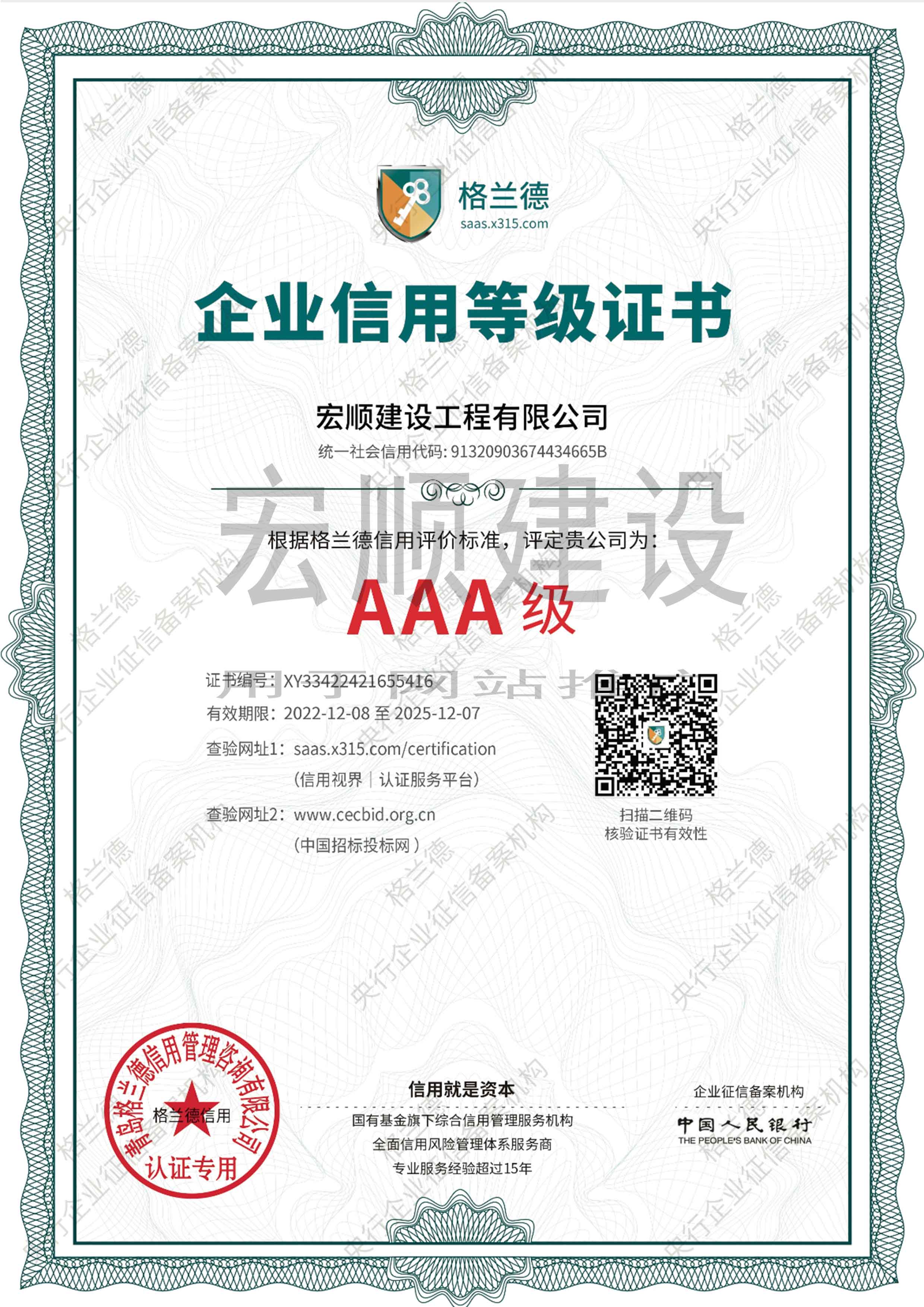 AAA級信用企業